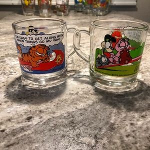 Vintage 1980’s Garfield glass set of 2